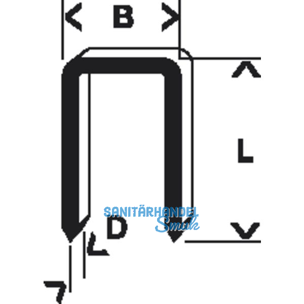 BOSCH Klammern Typ 55 Lnge 19 mm Breite 6 mm