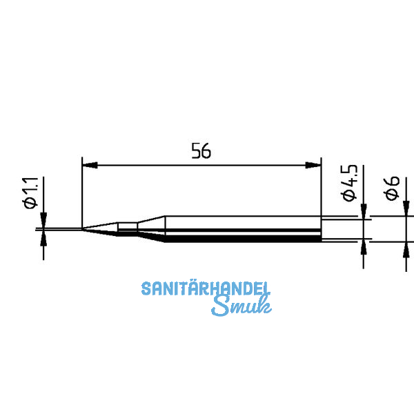 ERSA Ltspitze 0162BD Ersadur bleistiftspitz zu Feinltkolben TIP 260