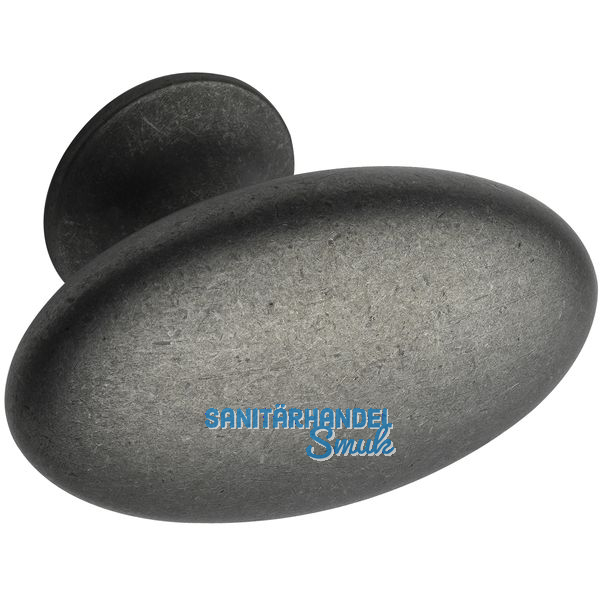 Mbelknopf OVAL SIMPLE B 30 mm, H 35 mm, Zinkdruckguss antik grau