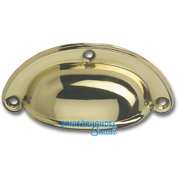 Muschelgriff Shell Breite 79 mm, Hhe 38 mm, Messing patiniert