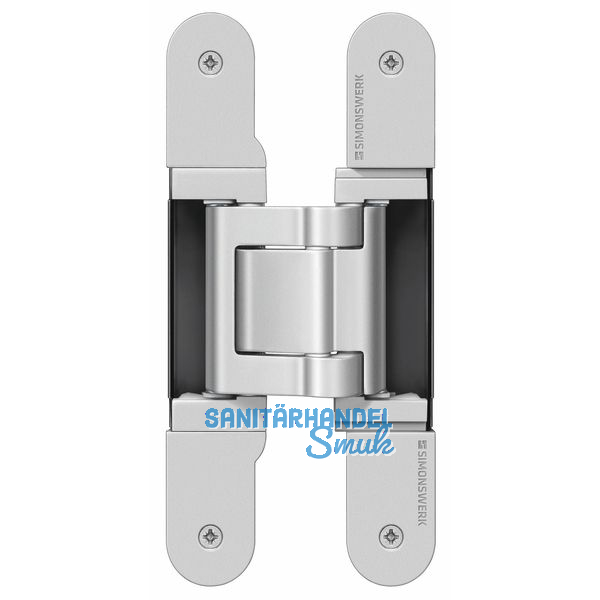 Trband TECTUS TE 541 3D FVZ,verdeckt f. stumpfe Tren, silberfrbig beschichtet