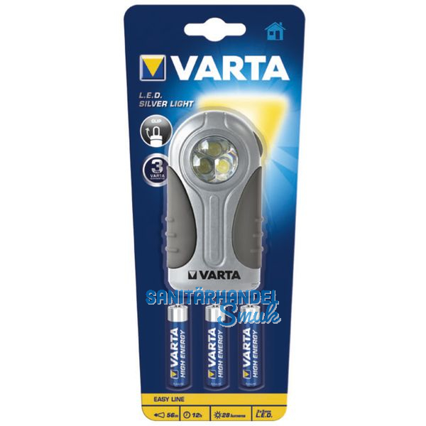 VARTA Taschenlampe Silver Light LED