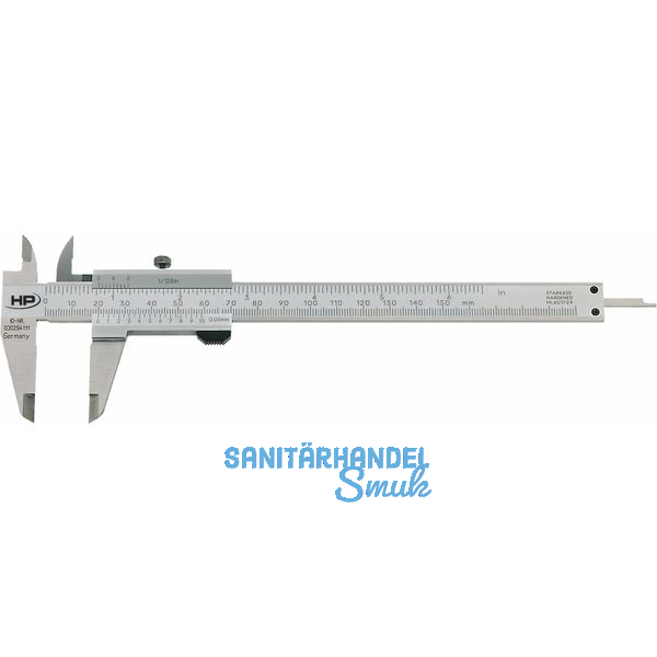 HELIOS PREISSER Messschieber m. Feststellschraube DIN862 Tiefenm. eckig 0-150 mm