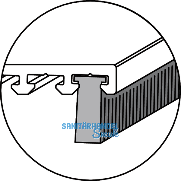 Brstendichtung Eifel PB 48, Hhe 10 mm, Kunststoff grau