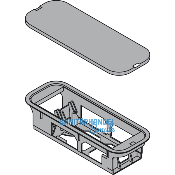 BLUM SERVO-DRIVE Netzgerthalterung Bodenmontage,Lnge 271,6,KS staubgrau