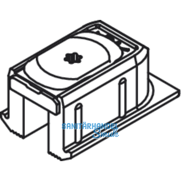 CLIPO 16 H Schienenendstck mit Drehriegel, Kunststoff grau
