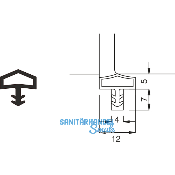 Secotec Trdichtung M 680 KST wei 5m SB-1