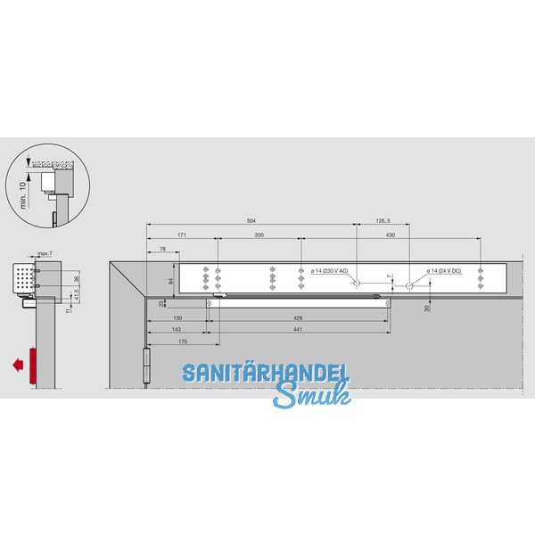 Trschlieer TS99FLR mit Gleitschiene, silber