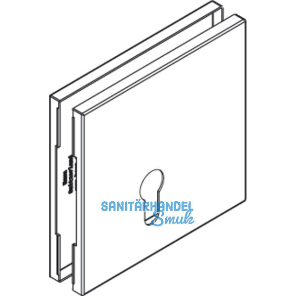 Abdeckkappen eckig Profilzylinder zu HAWA Toplock, Edelstahl-Effekt