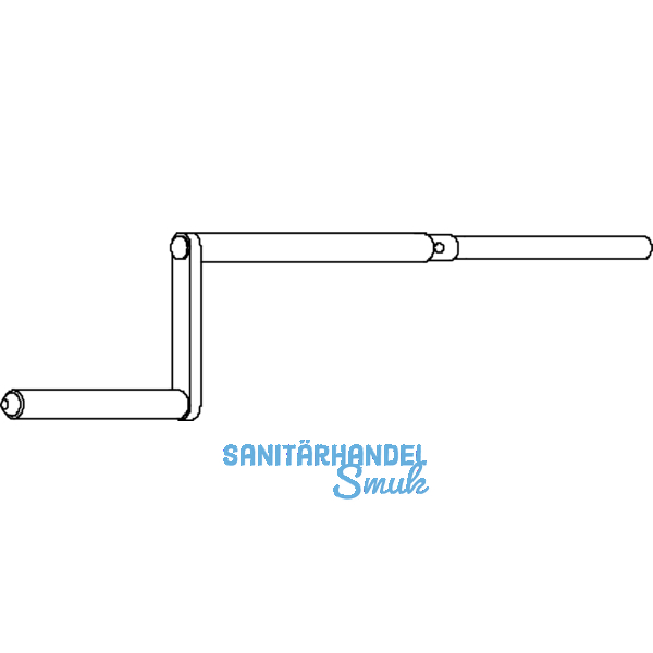 Bedienungskurbel 400 mm, ohne Kreuzgelenk 23859