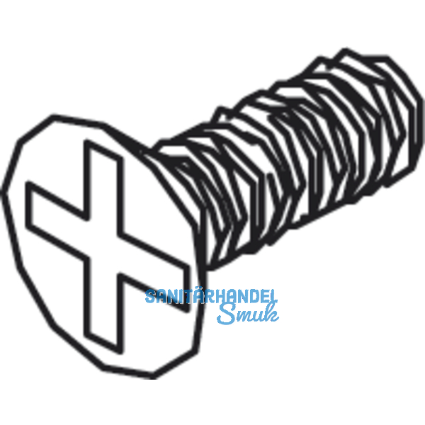 Befestigungsschrauben zu Festglashalteprofil - M 3 x 8, StahL - verzinkt