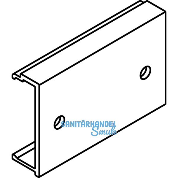 DIVIDO 100 H Clipteil gelocht, fr Holzblende, 9,5 x 29 x 97, Aluminium eloxiert