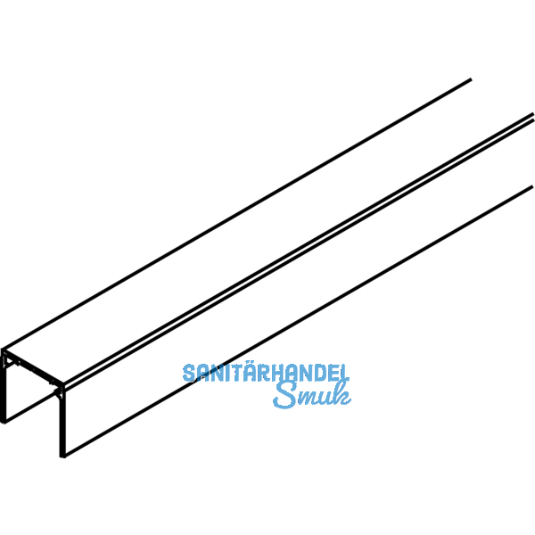 EKU DIVIDO 80 Einfachfhrungsschiene, Lnge 2500 mm, Aluminium eloxiert