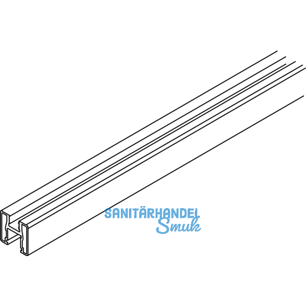 EKU DIVIDO Rahmenprofil vertikal, Lnge 2500 mm, Aluminium eloxiert