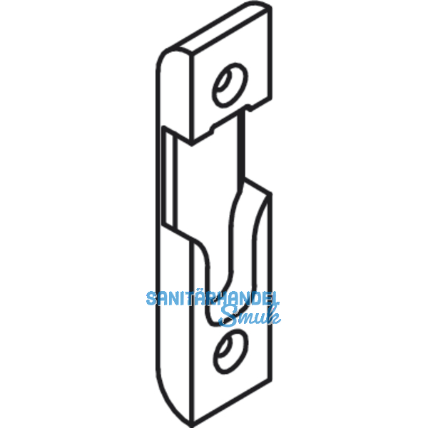 Schlieteil fr Rollzapfen, Stulp 16 mm, Falz 4 mm, verzinkt silberfrbig