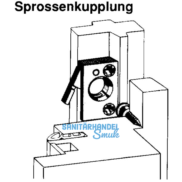 Sprossenkupplung fr Sprossenrahmen, Kunststoff wei (11470)