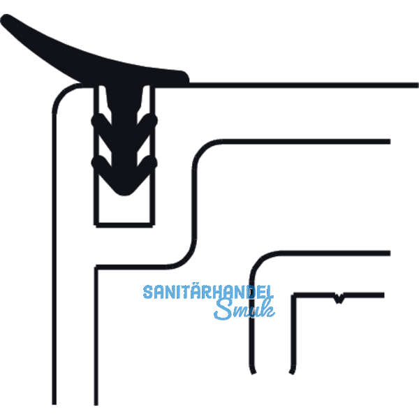 Glasdichtung fr 2. Dichtungsnut, Kunststoff transparent
