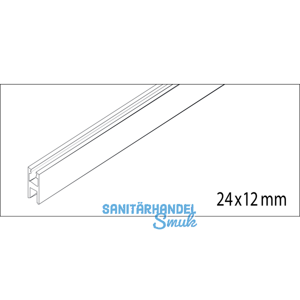 EKU CLIPO 35 GK/GKK IS Glasfixierungsprofil - Lnge 2500, Aluminium eloxiert