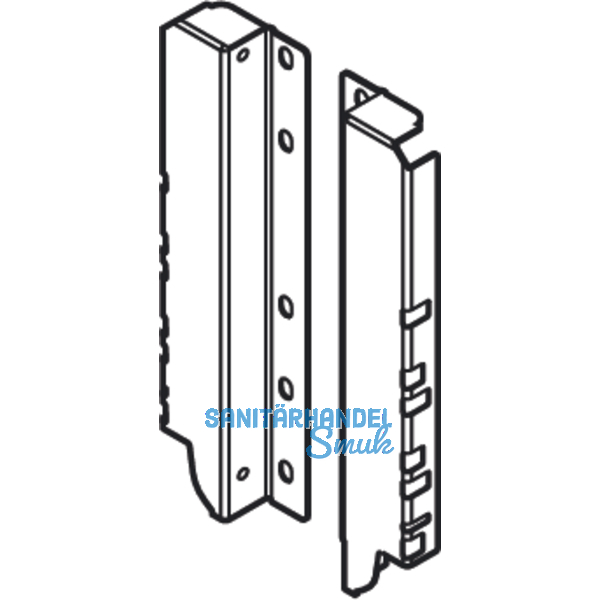 BLUM ANTARO Tandembox Rckwandhalter, Z30D000SL, grau RAL9006