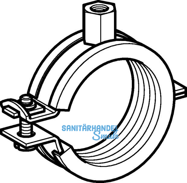 Geberit Rohrschelle d32 M8/10 gedmmt