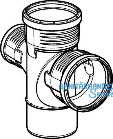 Geberit Abzweig 2x PP-MD 87.5G