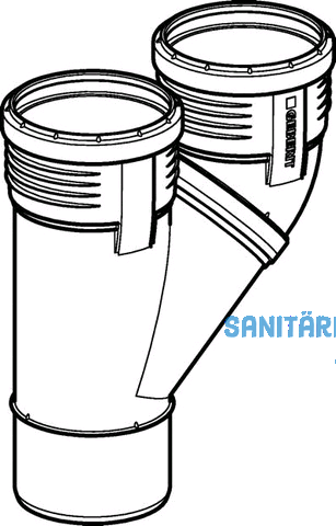 Geberit Parallelabzweig PP-MD d90/90