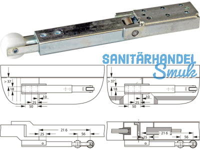 Mitnehmerklappe Dorma MK 397 fr 2-flg. Tren, verzinkt