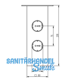 Barkonsole Jumbo \Power Station\, Hhe 170 mm, Aluminium Edelstahl Effekt