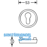 FSB SH-Zylinderrosette 73 7393,  62 mm, Hhe 15 mm, Edelstahl feinmatt