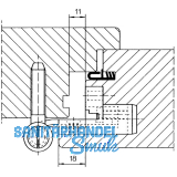 Haustrband BAKA 2D/20 m. Stiftsicherung, Zapfen 9,9 x 40 mm, Stahl verzinkt