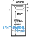 Standard Rollladenmatte, Breite 600 mm, Lnge 2400 mm, Euro Birke roh