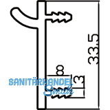 Wall Sys Tablar-/Korpustrger 34 mm, zum Einhngen, Aluminium natur eloxiert