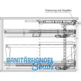 HETTICH SYSTEMA TOP 2000 Container-Set Sil Sys, Teil-/berauszug, ET 730,schw.