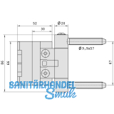 Haustrband BAKA 2D/20 RZ 57 m. Stiftsich. Zapfen 9,9 x 57 mm, verzinkt silber