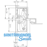 Trband TECTUS TE 340 3D, verdeckt f. stumpfe Tren, Edelstahl-Effekt