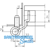 Trband VN 3747/100 Compact 3D,f. stumpfe Tren, Bandhhe 95 mm, Edelstahl matt