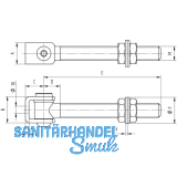 Anschweitorband lang Edelstahl V2A