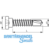 SFS Tragehilfe Schraube mit Bohrspitze 6x20 - Stahl verzinkt-blau